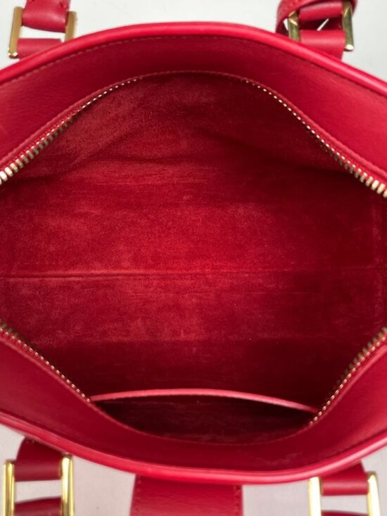 Saint Laurent Paris Baby Cabas 2-Way Shoulder Bag Leather Red - Picture 9 of 9